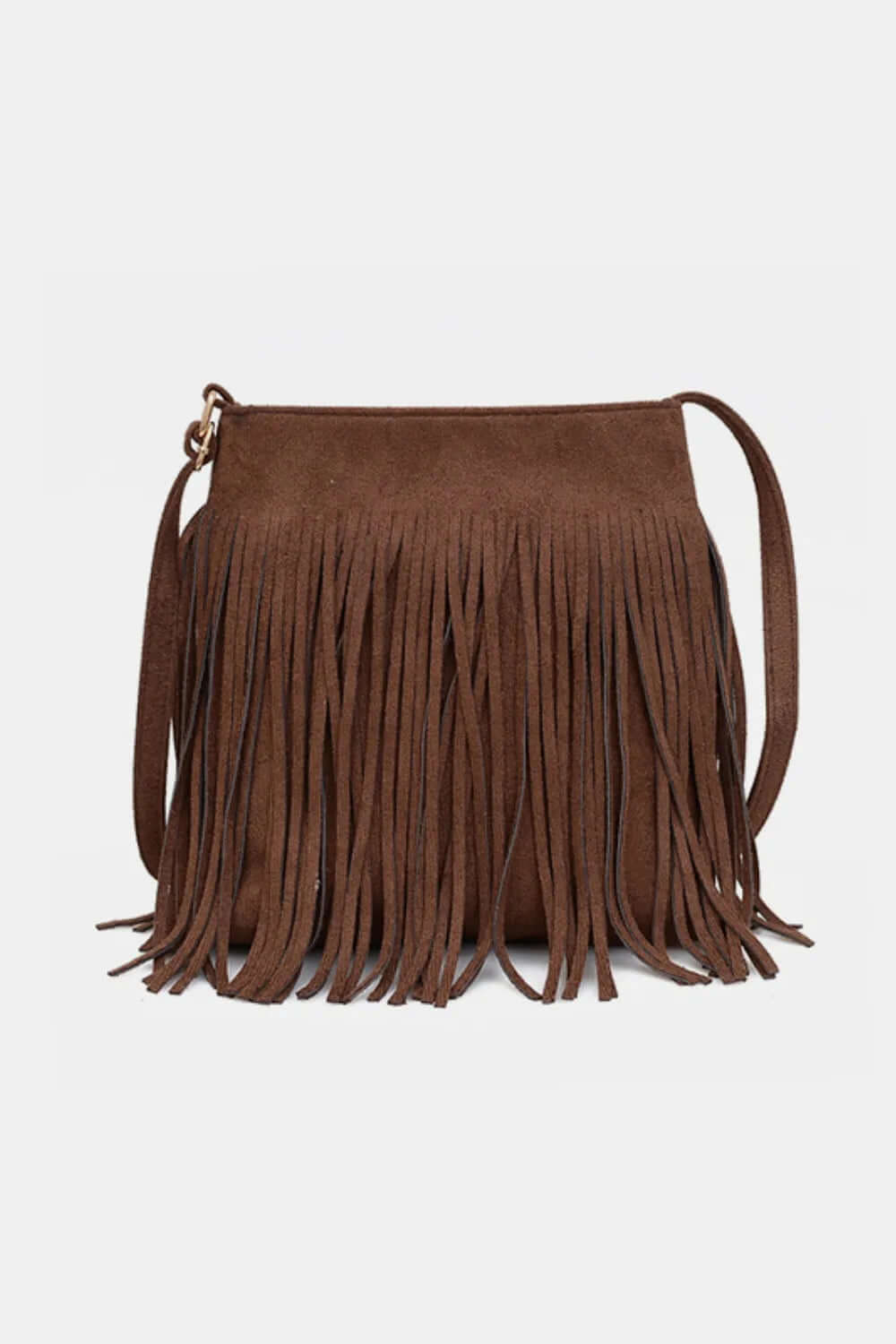 Suede Fringe Shoulder Bag eprolo