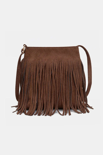 Suede Fringe Shoulder Bag eprolo