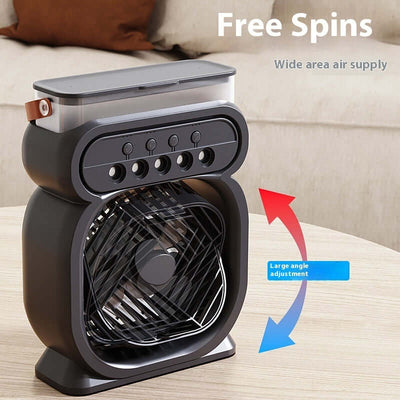 3 In 1 Portable Air Conditioner Evaporative Air Cooler LED Night Lights 3 Speeds Humidifier Fan For Home Office eprolo