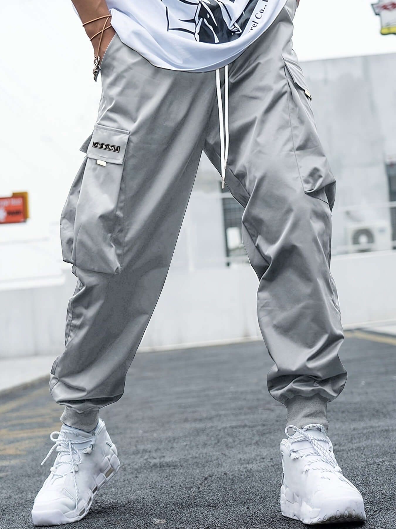 Multi-pocket Cargo Pants Men's Casual Hip-Hop Drawstring Trousers Outdoor Streetwear Sports Pant eprolo