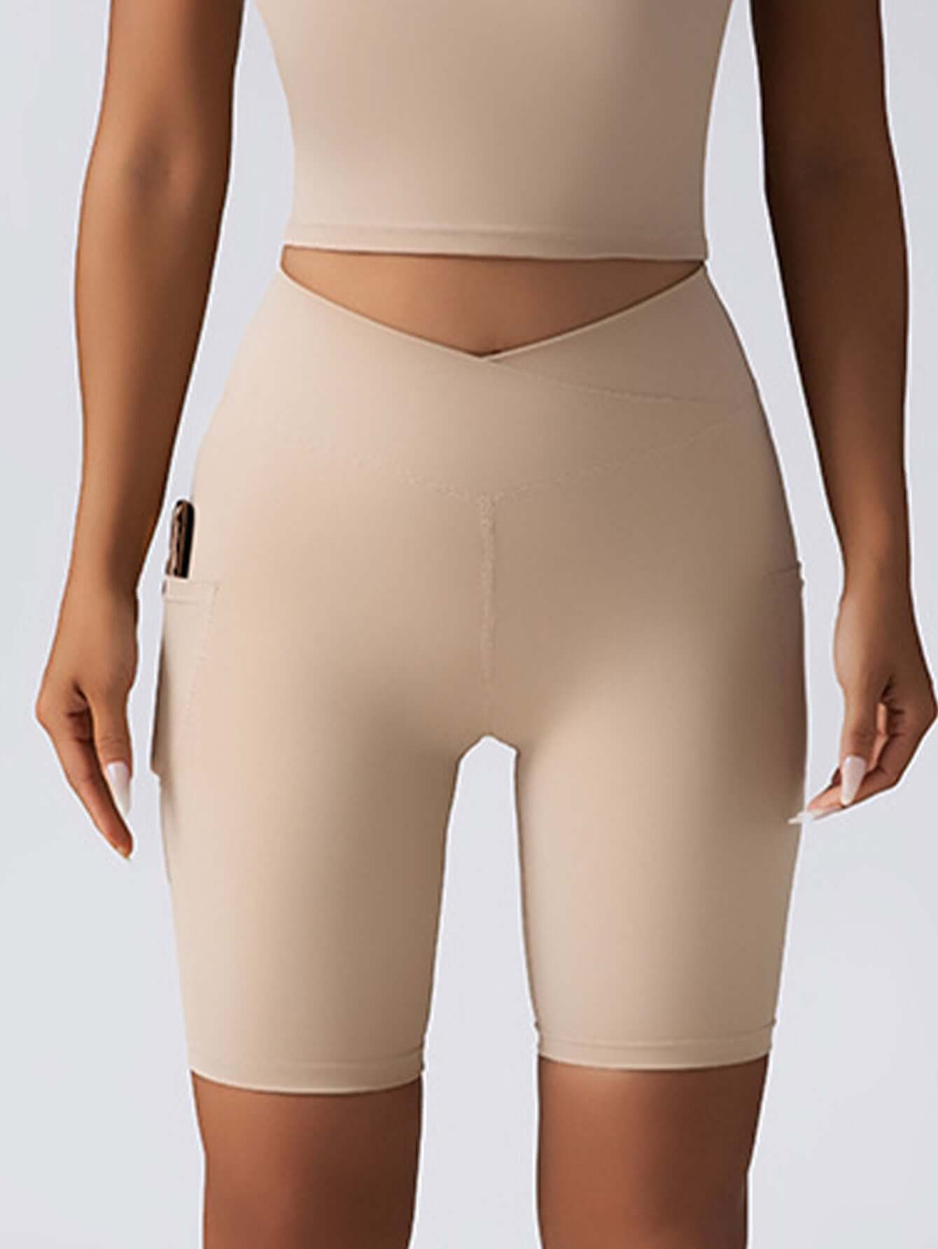 Biker Shorts Women Tummy Control  No Seam High Waist Yoga Gym Workout Running Volleyball Shorts With Pockets eprolo