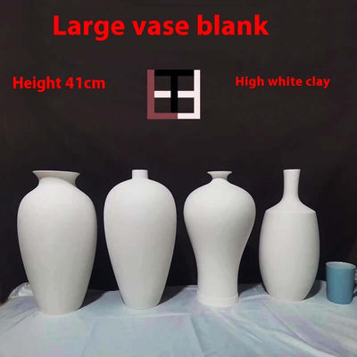 High White Billet Vase Painted DIY eprolo
