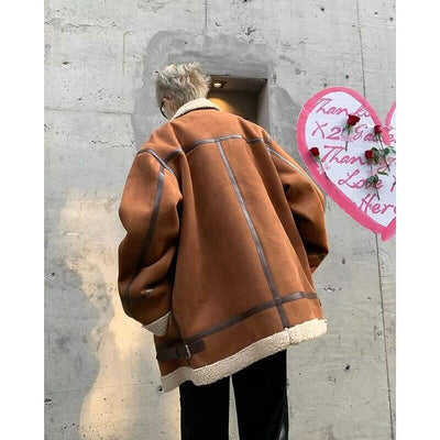 Lamb Wool Stand Collar Cotton Coat Workwear Jacket For Men eprolo