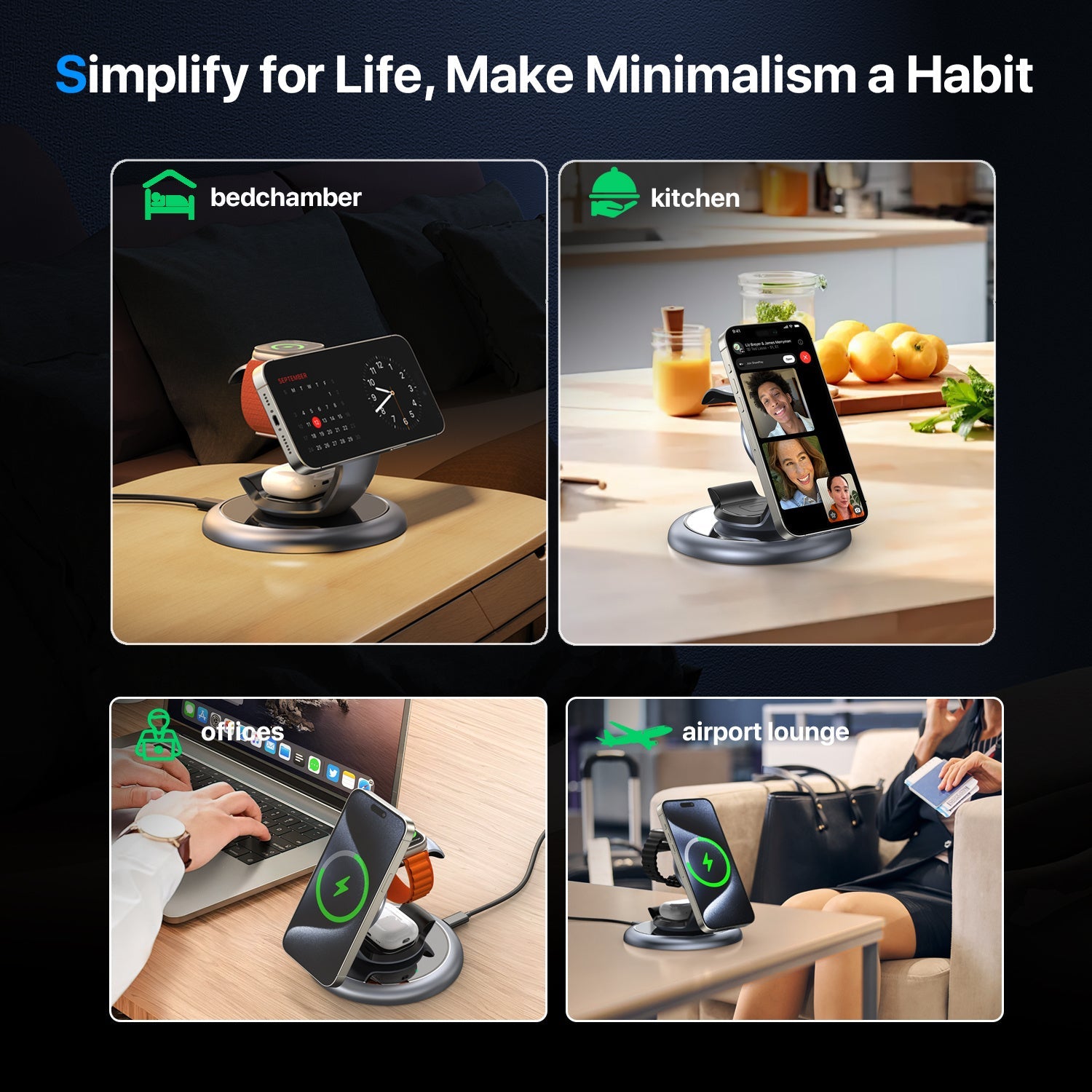 3-in-1 Magsafe Charger Wireless Charging Station For Multiple Devices eprolo