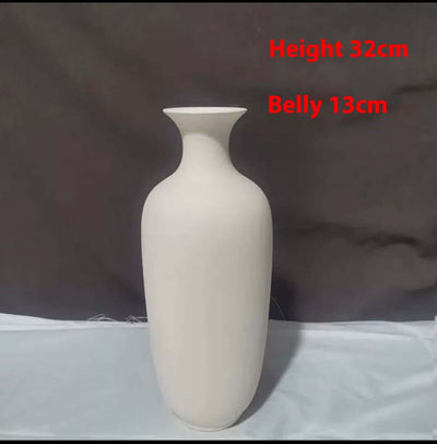 High White Billet Vase Painted DIY eprolo