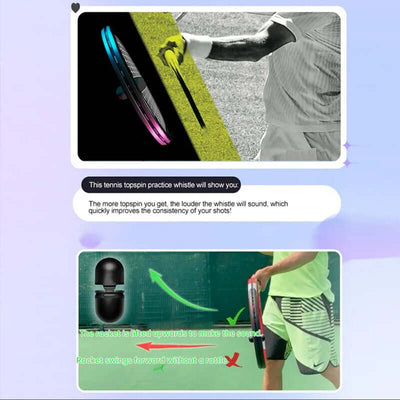 Portable Tennis Topspin Whistle Hitting Trainer - Ideal for Beginners' Swing Aid eprolo