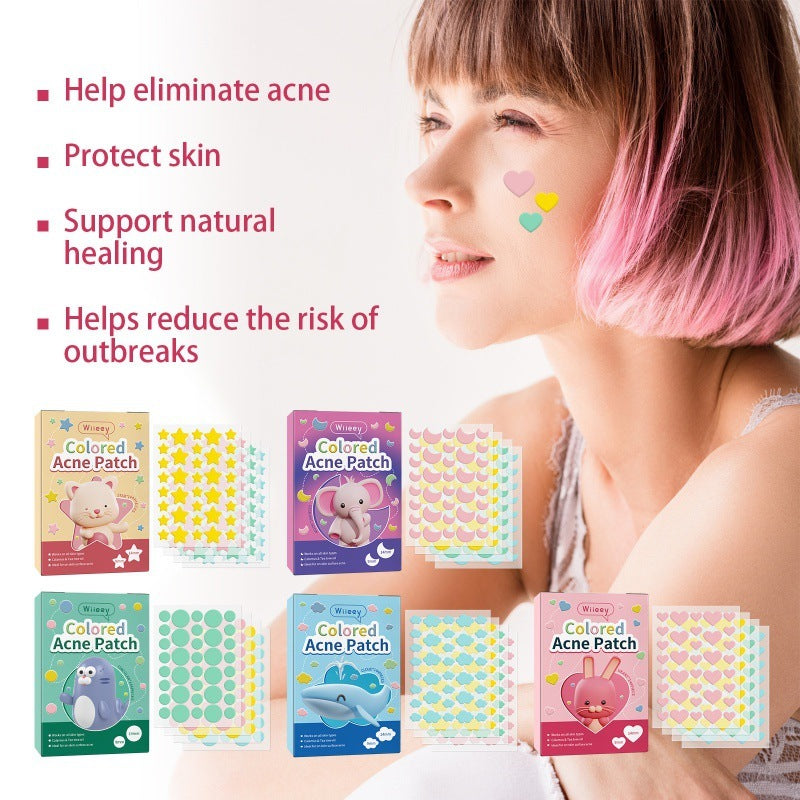 Wiieey Acne Patch Series Downplaying Acne Pockmarks Spots Cleansing Closed Mouth Multi-style Graphic Acne Patch eprolo