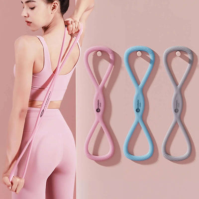 Yoga Gym Fitness 8 Shaped Resistance Band for Muscle Ligament Stretch Building Excersing Trainer Physical Stretching Exercises eprolo