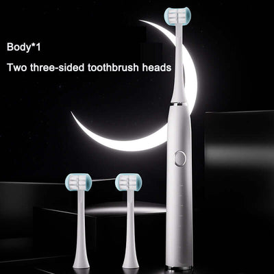 Adult electric toothbrush with three sides rechargeable sonic vibration waterproof electric toothbrush eprolo