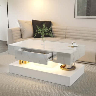 6.93IN High LED Coffee Table,Modern Coffee Table For Living Room,Living Room Tables,Large Living Room Furniture,LED Lights eprolo