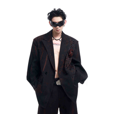 Handmade Doodle Jacket Men's Autumn And Winter Night Show High-grade Suit eprolo