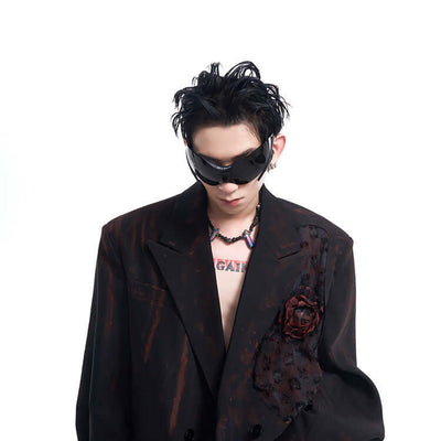 Handmade Doodle Jacket Men's Autumn And Winter Night Show High-grade Suit eprolo