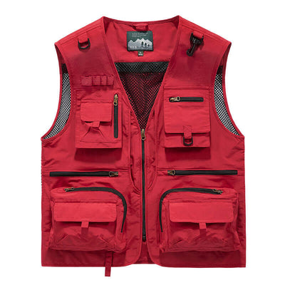 Men’s Summer Tactical Vest: 14-Pocket, Mesh, Ideal for Hiking, Fishing, Photography & Work eprolo