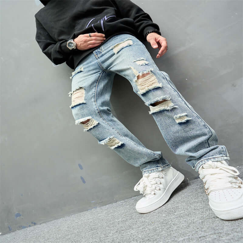 Retro Casual High Street Wide Leg Jeans eprolo