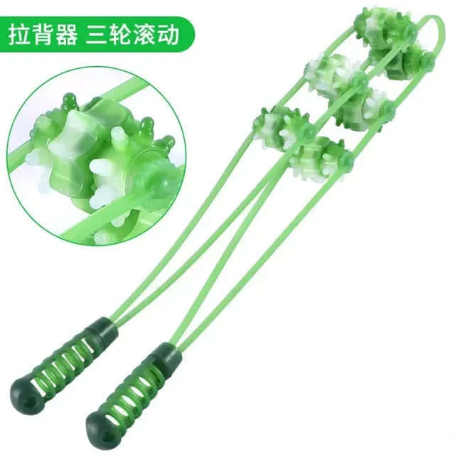 Hand-held Back Shoulder Neck Muscle Massager,Fitness Physiotherapy Massage Roller,Bead Pull-Back Roller Legs Back Waist Massage eprolo