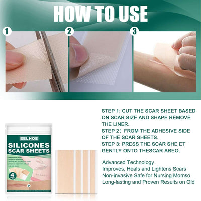 Silicone Gel Repair Patch, Fade Marks Transparent Care Skin Repair Patch eprolo