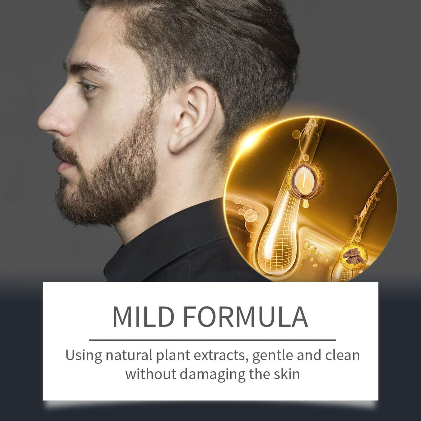 Facial Hair Cleansing Mousse Moisturizes And Moisturizes Men's Facial Hair Care Beard eprolo