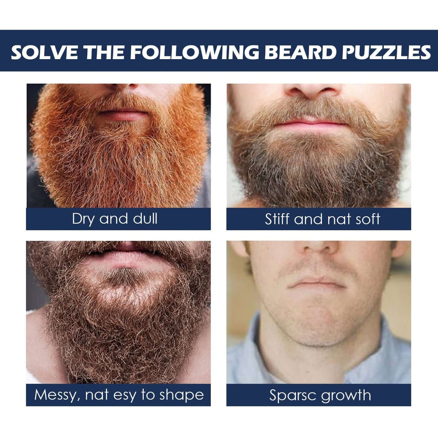 Facial Hair Care Oil Strengthens Root And Moisturizes And Brightens Men's Facial Hair eprolo