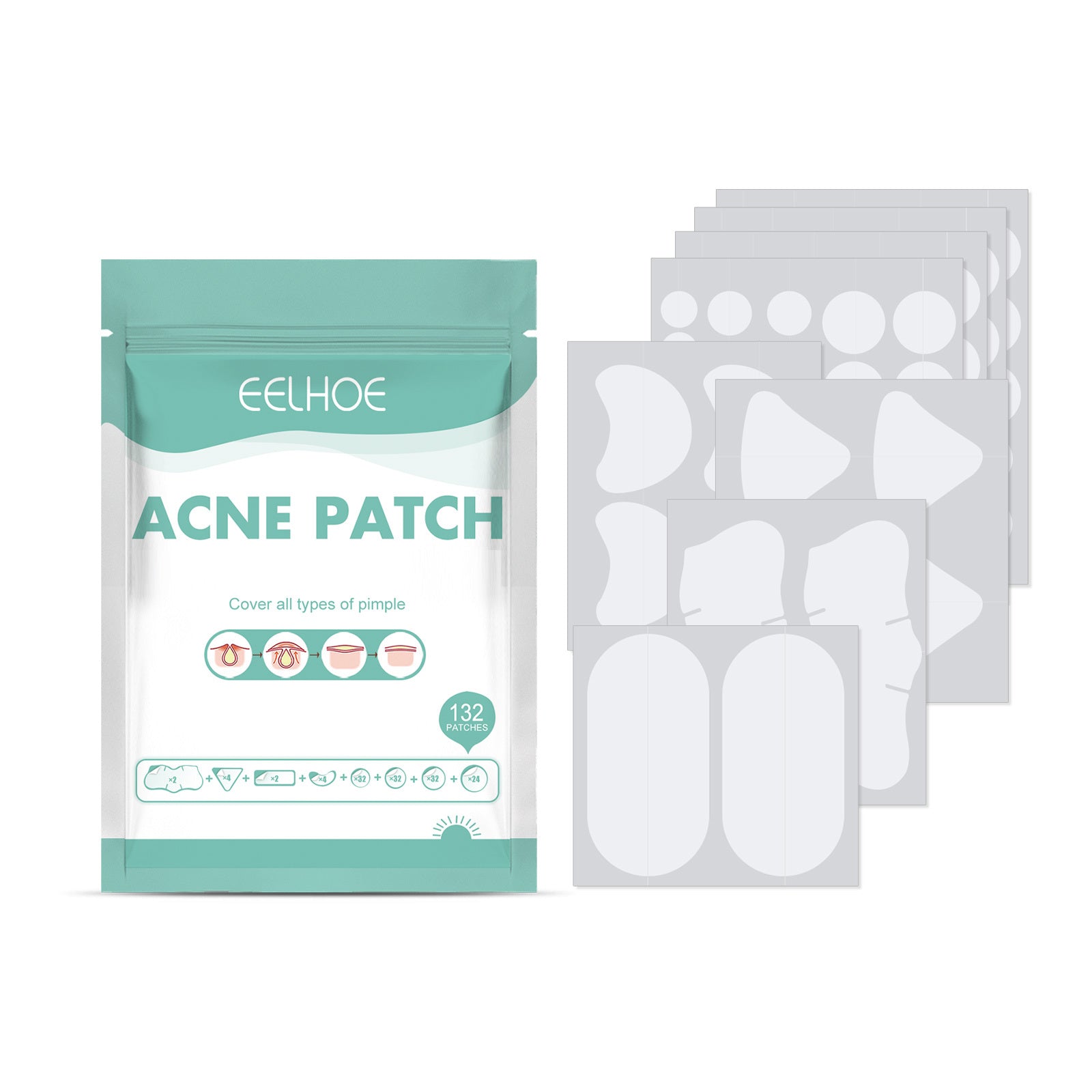 EELHOE Acne Relief Mask Patch Is A Gentle, Non-irritating Acne Mask That Helps To Reduce Acne Marks And Heal Acne. eprolo