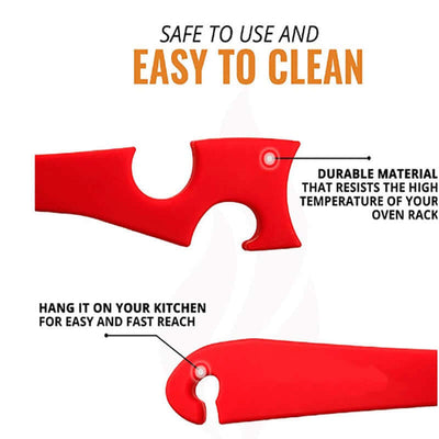 Oven baking tray tool kitchen multifunctional push-pull rod non scalding hand push-pull device eprolo
