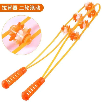 Hand-held Back Shoulder Neck Muscle Massager,Fitness Physiotherapy Massage Roller,Bead Pull-Back Roller Legs Back Waist Massage eprolo