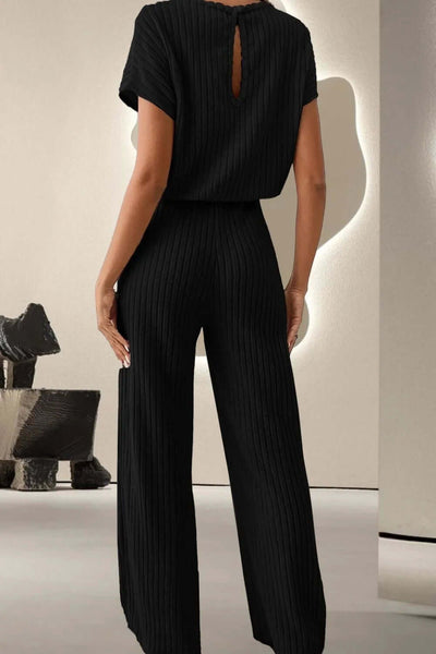 Round Neck Short Sleeve Jumpsuit eprolo