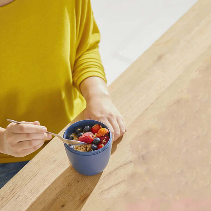 Portable Yogurt Cereal Cups with Lids. Ideal for Overnight Oats, DIY Salads & Parfaits. Great for Breakfast or Lunch eprolo