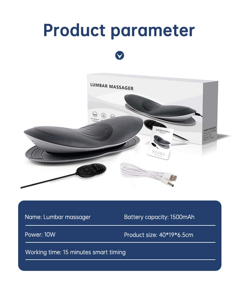 Waist Massager Lumbar Traction Inflatable Hot Compress Back Cervical Stretcher Massage Air Pressure Reduce Relief Pain eprolo