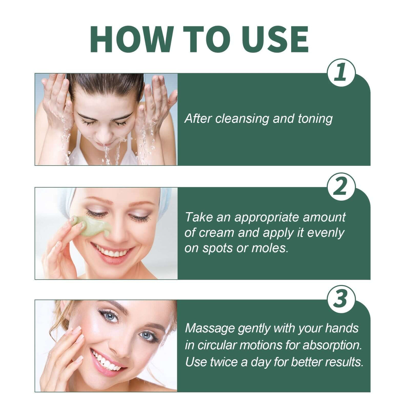 Herbal Natural Spot & Mole Cream, Blemishes Hydrating Whitening Brightening Cream eprolo