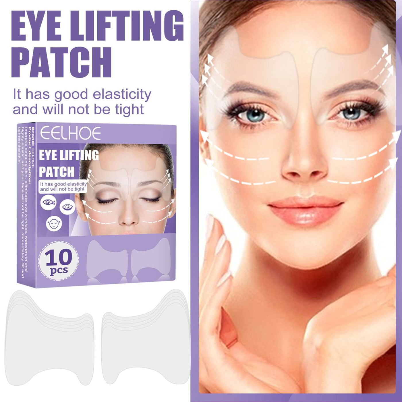 Eye Lifting Patch, Reduces Fine Lines Under Eye Bags Multi-Action Collagen Eye Mask Firming Lift Eye Patch eprolo