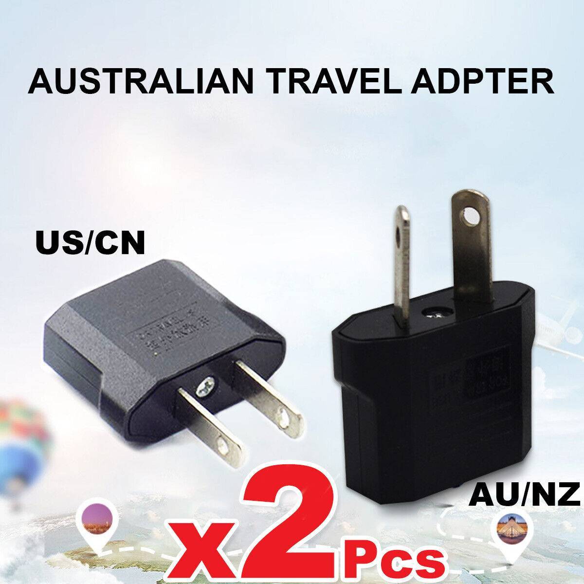 2x US Travel Adapter To Australia AC Power Plug eprolo