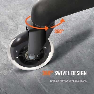 VEVOR heavy-duty caster wheels for office chairs, safe for hardwood and carpet
