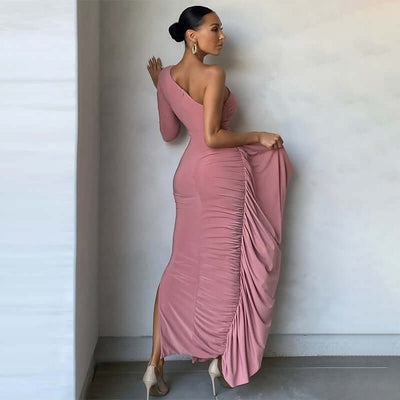 Fashion Design, Temperament, Slim Fit, Pleated Skirt, Long-sleeved Dress eprolo