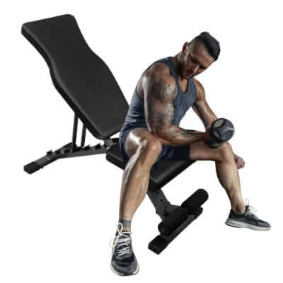 Weight Bench For Full Body Workout, Adjustable Strength Training Sit-up Chair, Multi-Purpose Foldable Incline Decline Bench eprolo