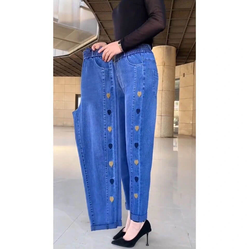 Women's Plus Size Thin High Waist Stretch Jeans Dropshipman