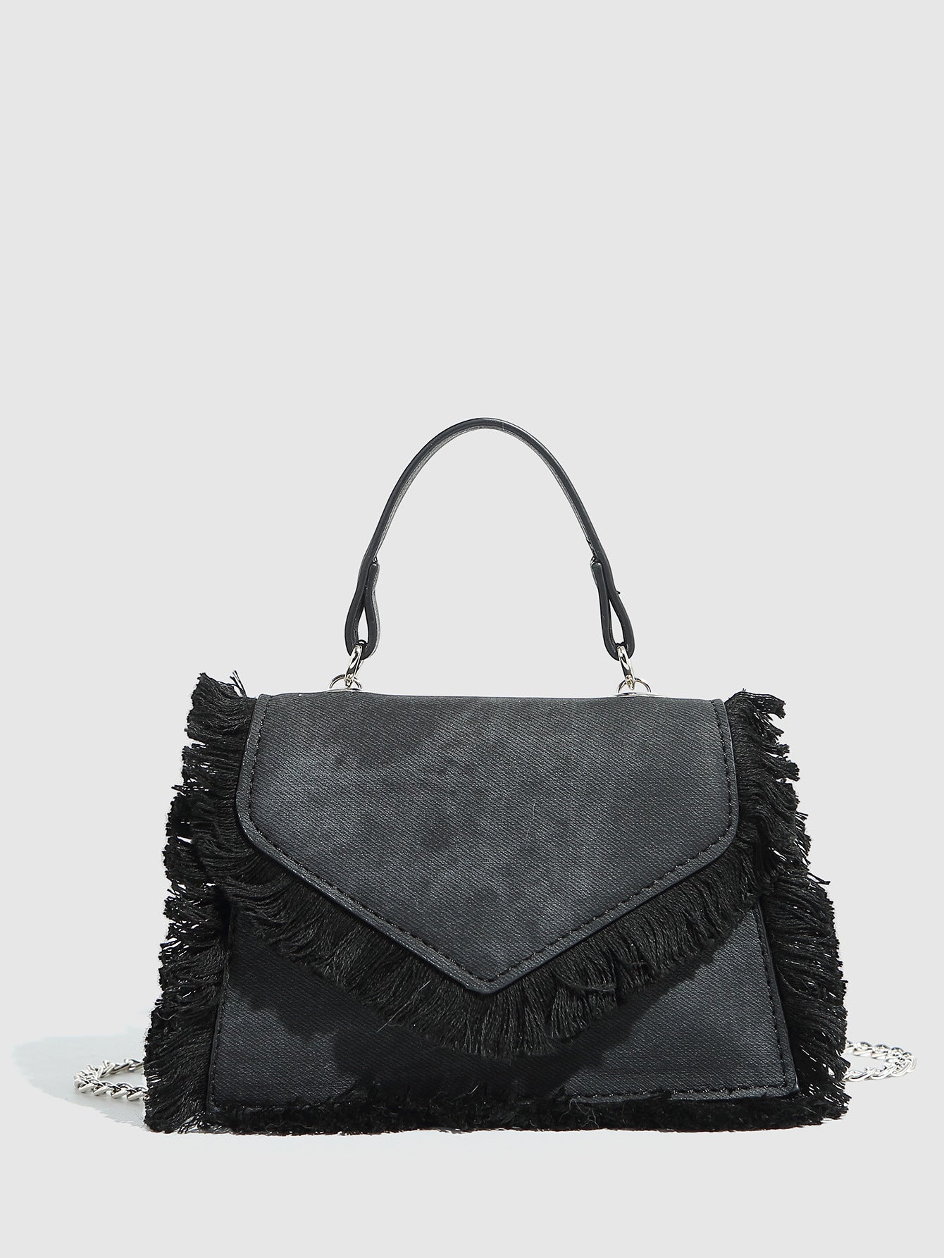 Retro Tassel Bag Denim Blue Mini Crossbody Bag eprolo