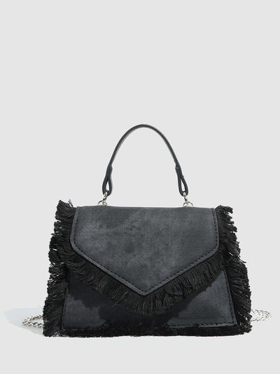 Retro Tassel Bag Denim Blue Mini Crossbody Bag eprolo