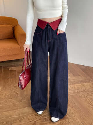 Autumn Loose Straight-leg Pants With High Waist And Wide Legs Dropshipman