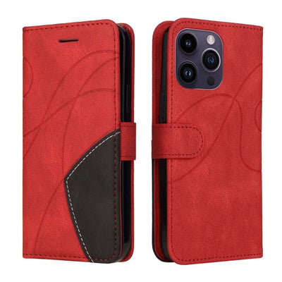 Applicable Leather Case Two-color Patchwork Mobile Phone Protective Case eprolo