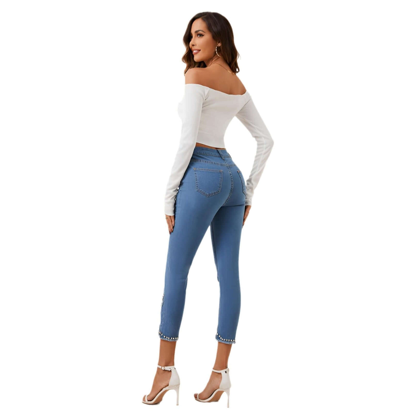 Women's Summer New High Waist Slimming Stretch Denim Dropshipman