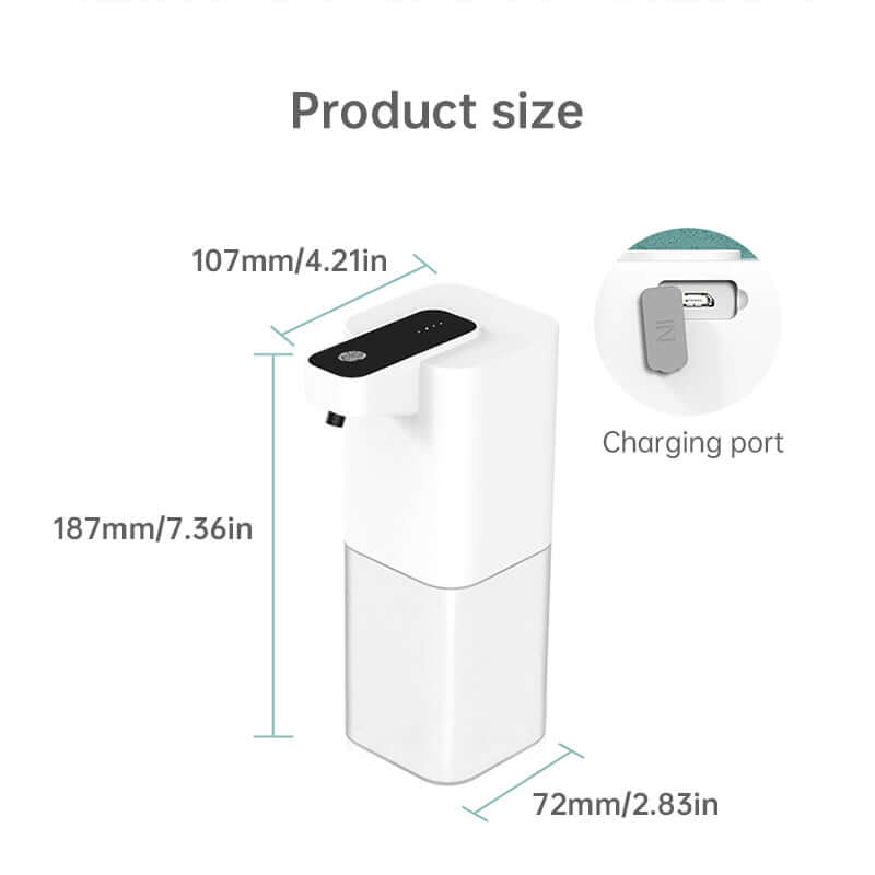 Infrared - Sensing USB - Rechargeable Foam Hand Sanitizer Dispenser for Home Bathrooms eprolo