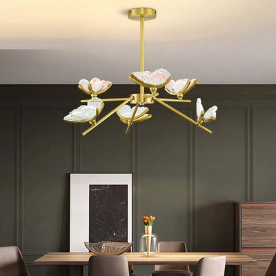 Luxury And Simple Living Room All Copper Chandelier eprolo
