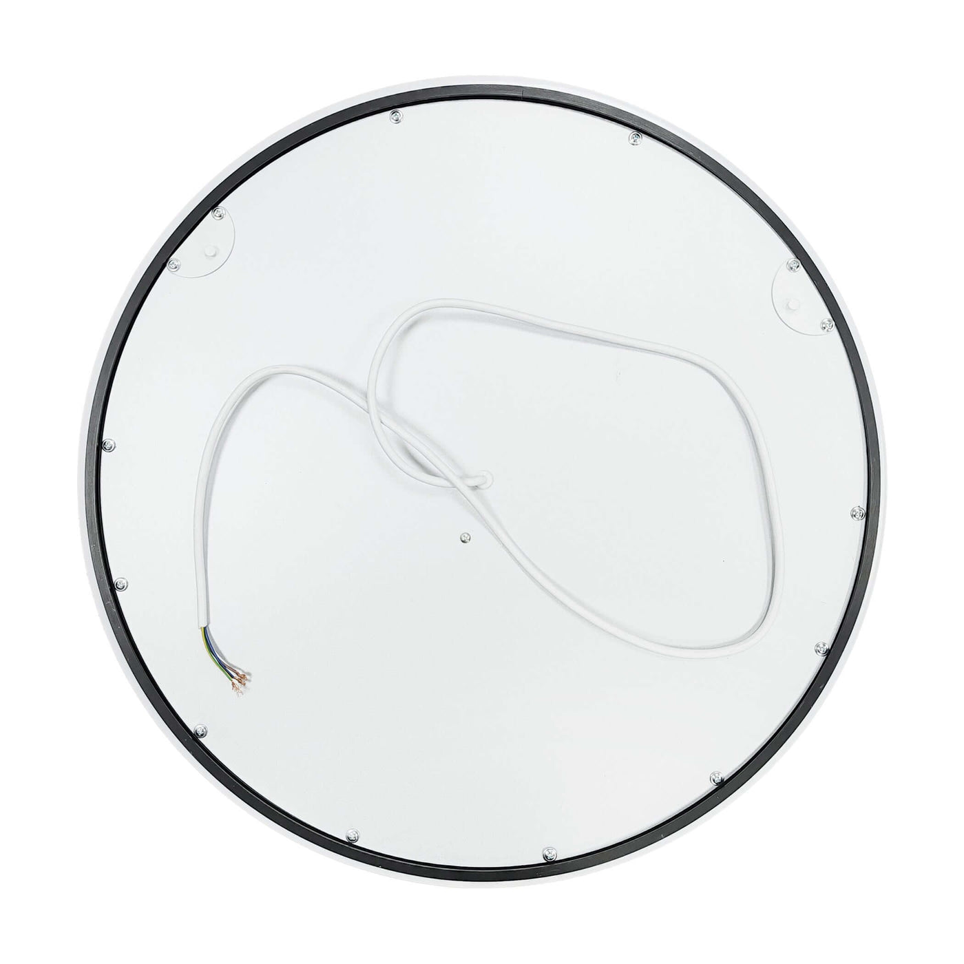 Bathroom Mirror Black Twin Star Dual Light Strip Circular 60cm eprolo