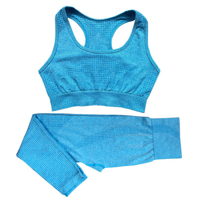 2PCS Seamless Yoga Set Women Tracksuit High Waist Leggings Workout Sportswear Gym Clothing Fitness Crop Top Sports Suits Gym Set eprolo