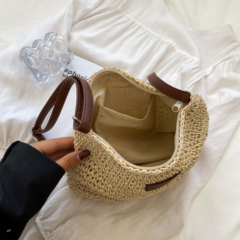 Niche Design Vacation Straw Tote Bag eprolo