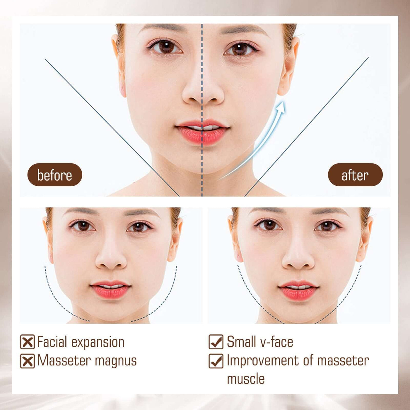 Face Lifting Facial Mask, Firming Anti-aging Plump V-face Facial Mask eprolo