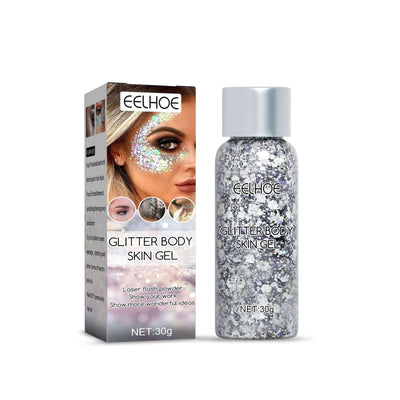 Glitter Body Skin Gel, Makeup Fish Scale Glitter Gel Glitter Stage Show Makeup Props Eyeshadow eprolo