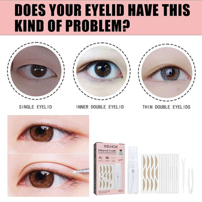 Lace Non-trace Double Eyelid Tape, Natural Non-trace Non-glue Lace Double Eyelid Tape eprolo