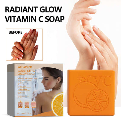 Radiant Glow Vitamin C Soap, Brightening Moisturizing Bath Cleansing Soap eprolo