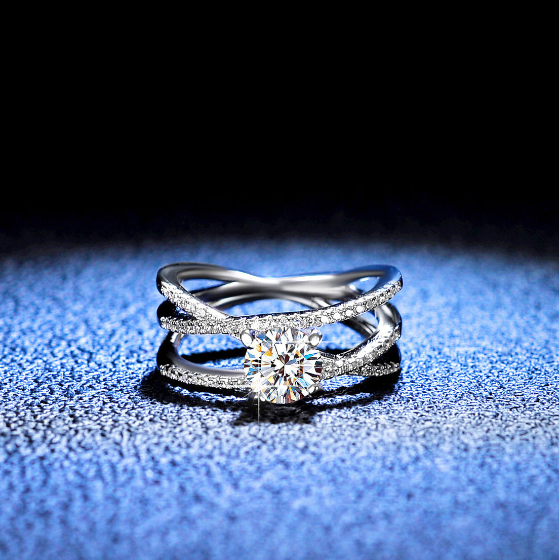 S925 Sterling Silver Moissanite Ring Women eprolo